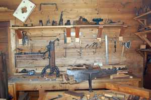 All the stuff inside the cabinet shop.